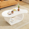 Cloud-Shaped Irregular Coffee Table with 1.5-Inch Thick Top & Curved Legs