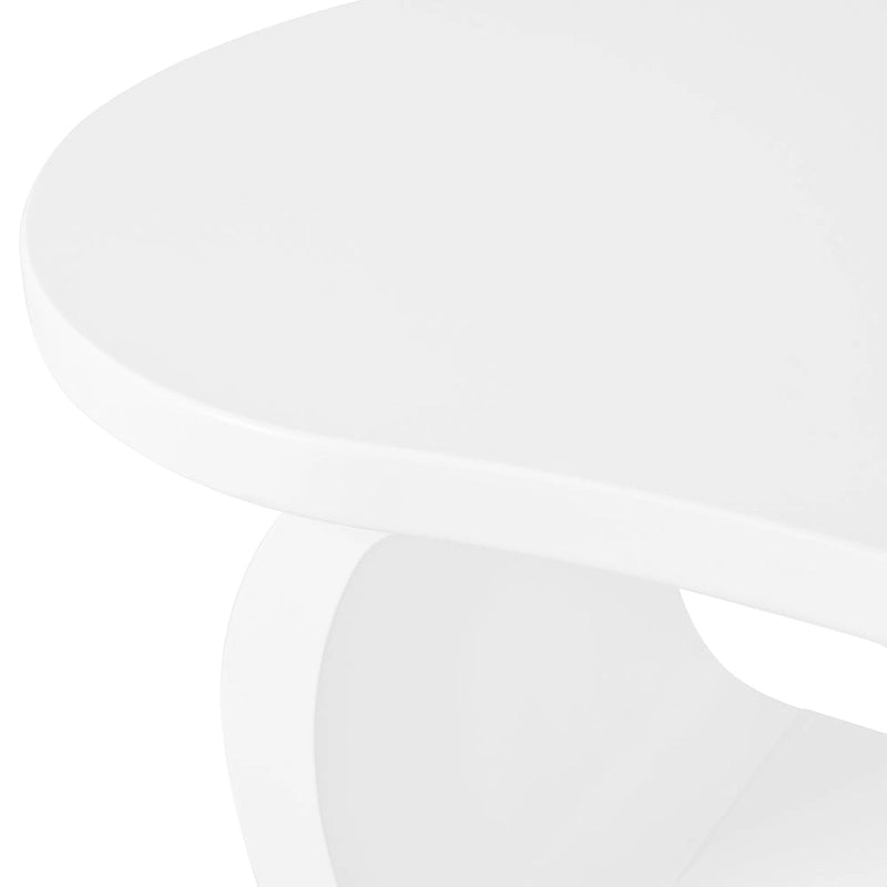 Cloud-Shaped Irregular Coffee Table with 1.5-Inch Thick Top & Curved Legs