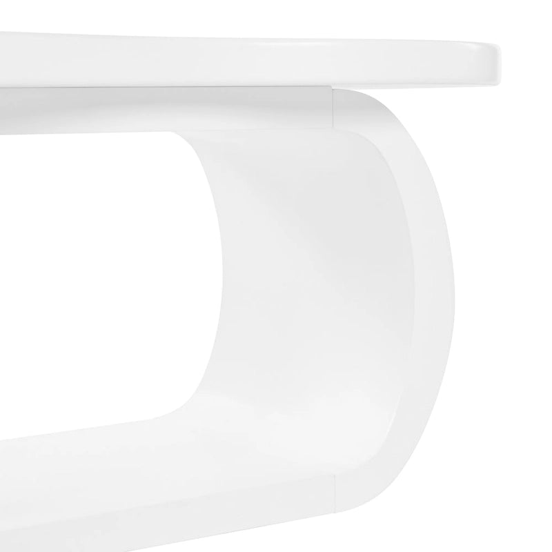 Cloud-Shaped Irregular Coffee Table with 1.5-Inch Thick Top & Curved Legs