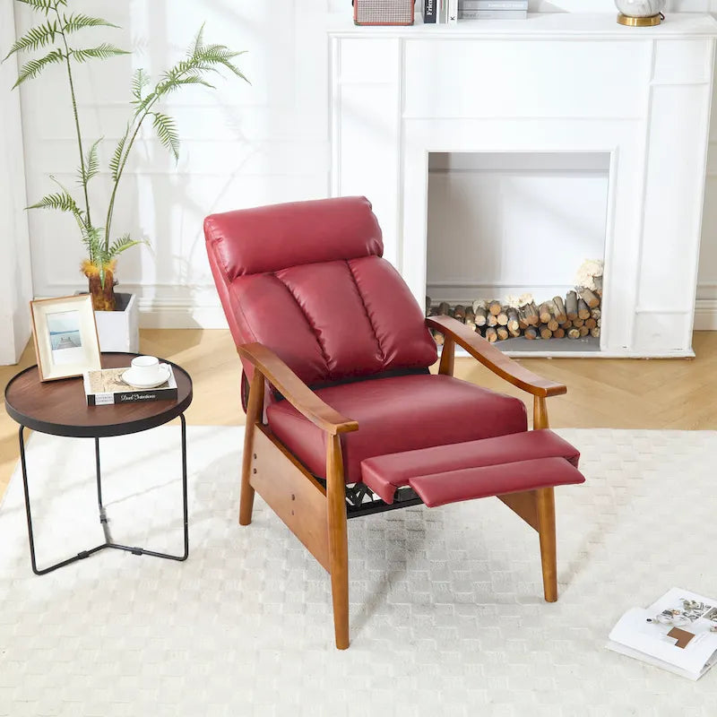 Verstellbarer Stoff-Relaxsessel mit Fußstütze und Lendenstütze