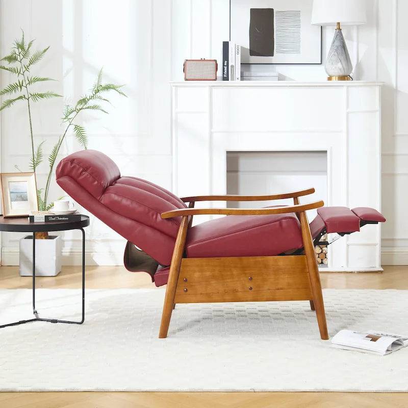 Verstellbarer Stoff-Relaxsessel mit Fußstütze und Lendenstütze