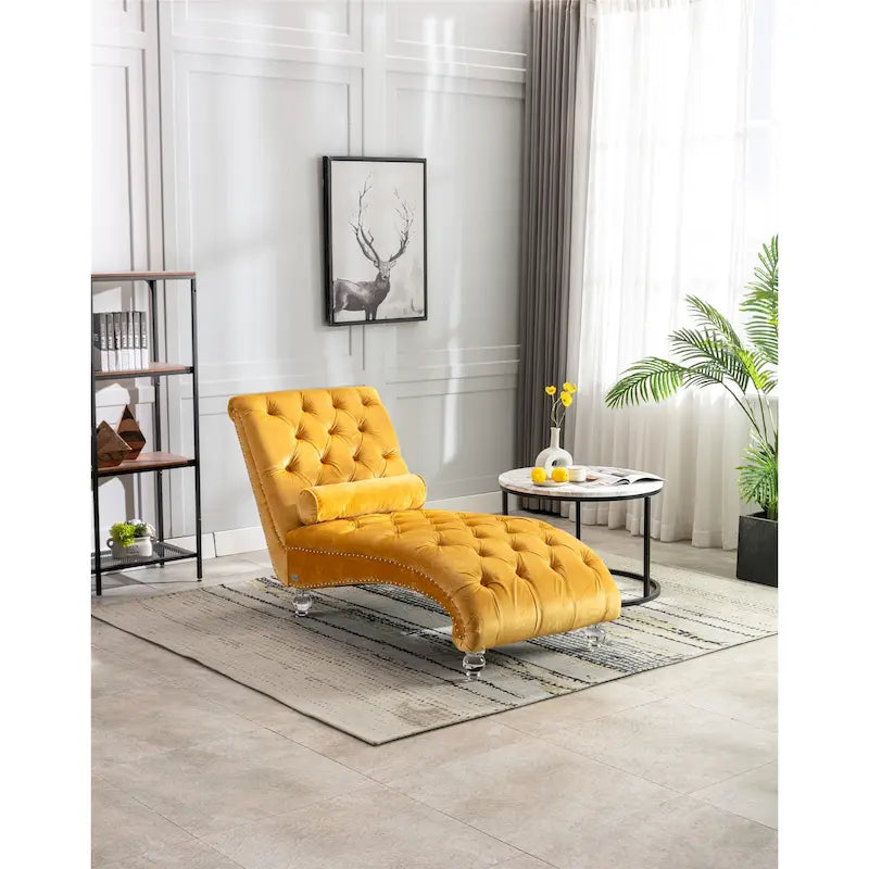 Canapé d'appoint incurvé en forme de tonneau, revêtement en velours et pieds en acrylique