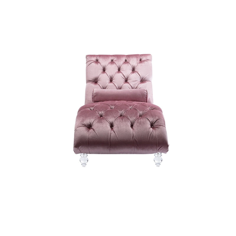 Canapé d'appoint incurvé en forme de tonneau, revêtement en velours et pieds en acrylique