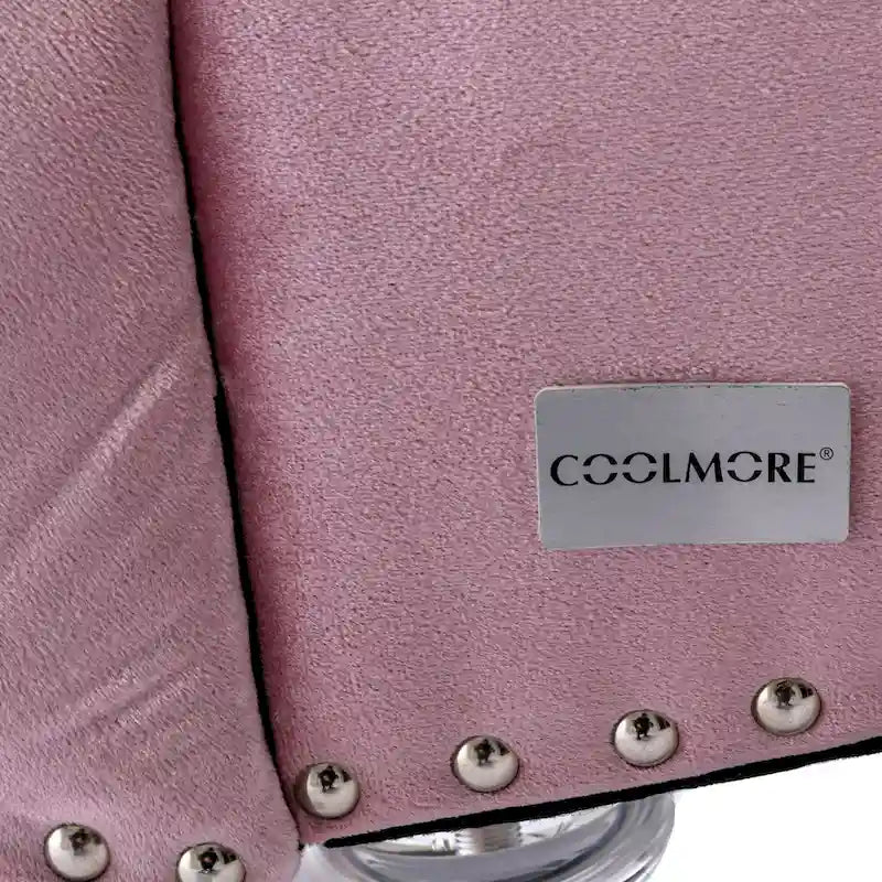 Canapé d'appoint incurvé en forme de tonneau, revêtement en velours et pieds en acrylique