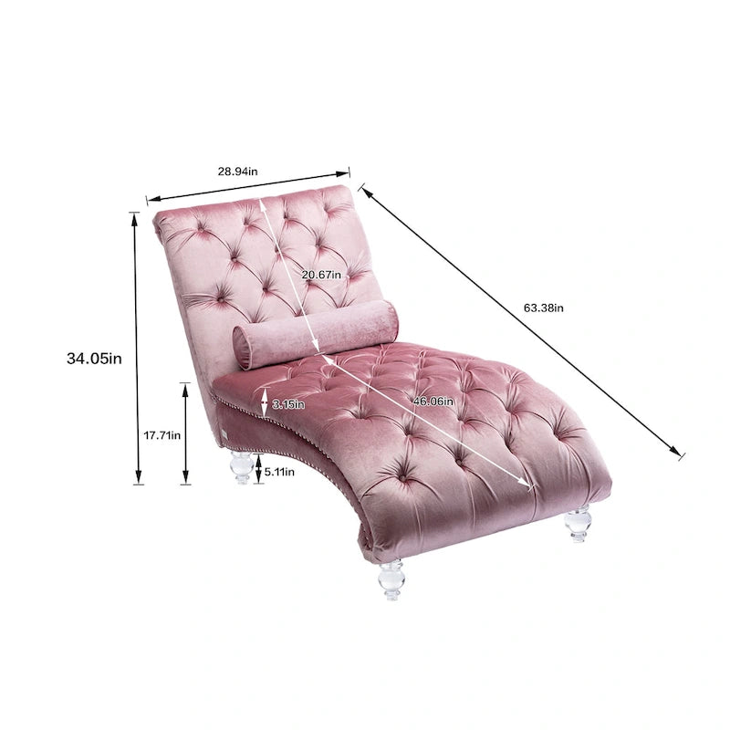 Canapé d'appoint incurvé en forme de tonneau, revêtement en velours et pieds en acrylique