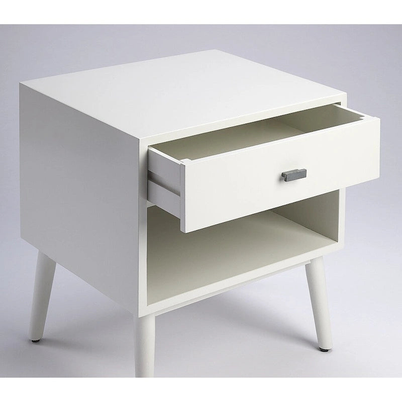 Beistelltisch aus Holz im Mid-Century-Stil mit Schublade und Ablageboden