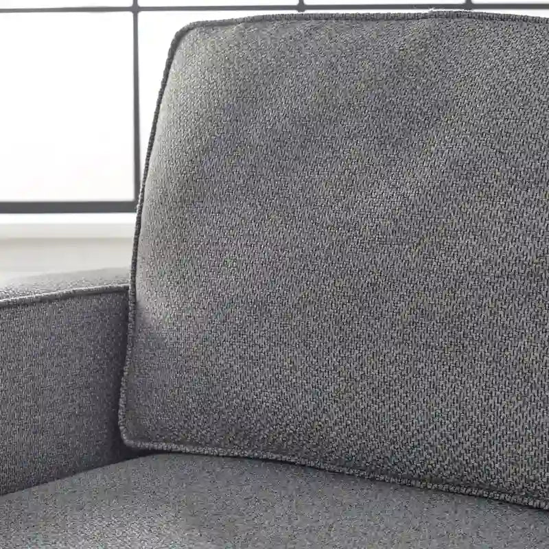 Upholstered Storage Chaise Lounge with Single Arm & Walnut Legs