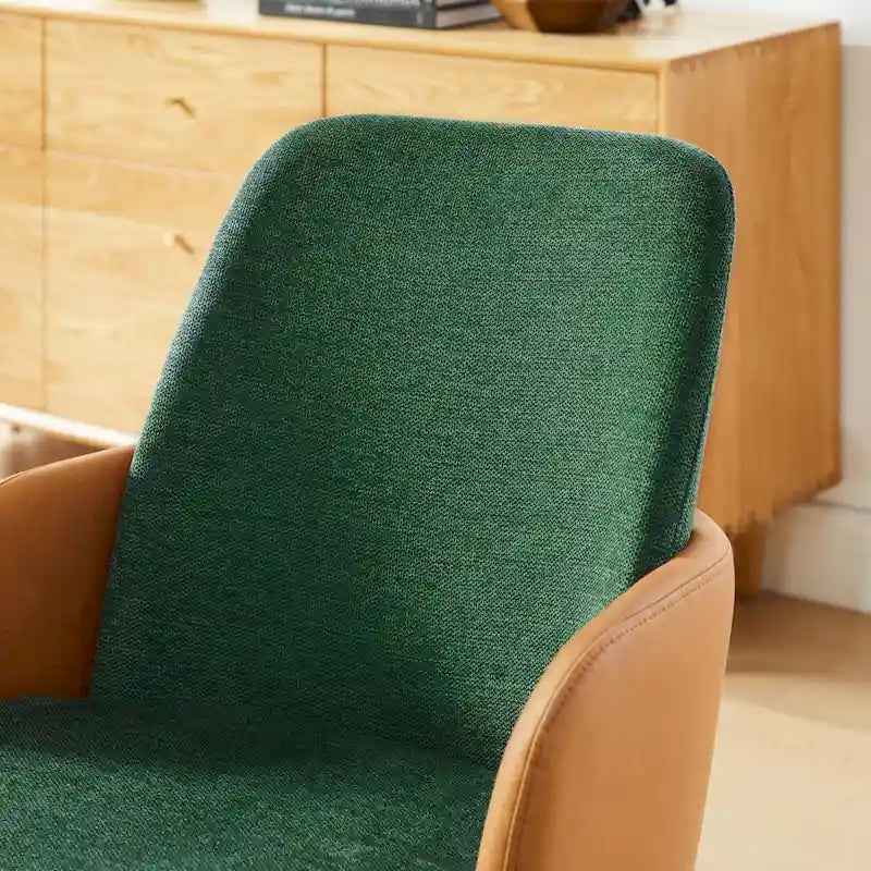 Moderner Drehstuhl im Mid-Century-Stil mit mehrteiliger Polsterung