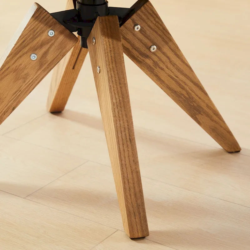 Moderner Drehstuhl im Mid-Century-Stil mit mehrteiliger Polsterung