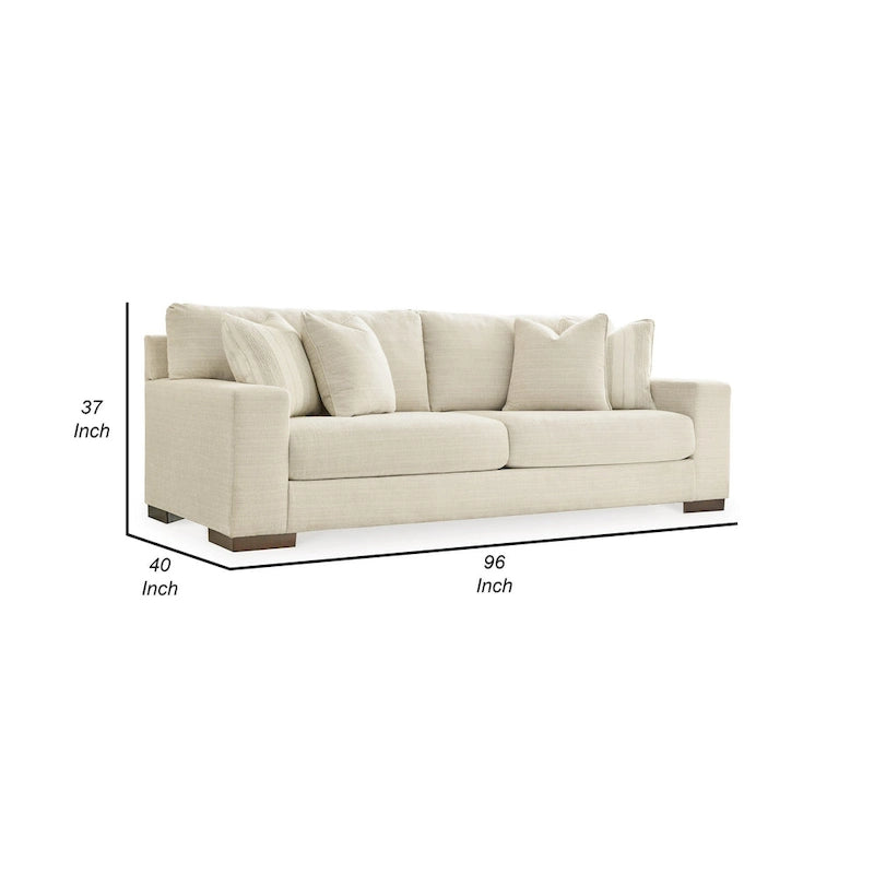 Canapé surdimensionné de 96 pouces avec coussins réversibles et 4 coussins d'appoint