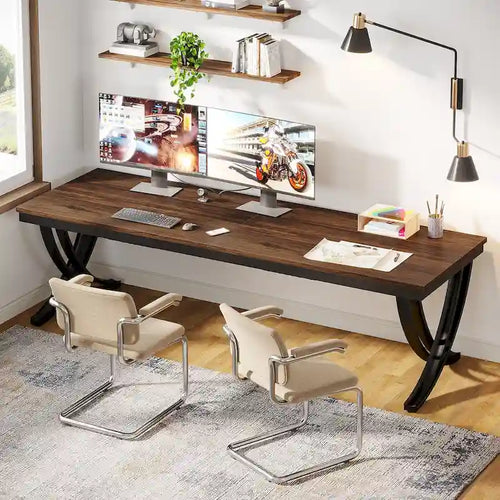 Ampia scrivania rettangolare da 78 pollici per ufficio domestico e studio