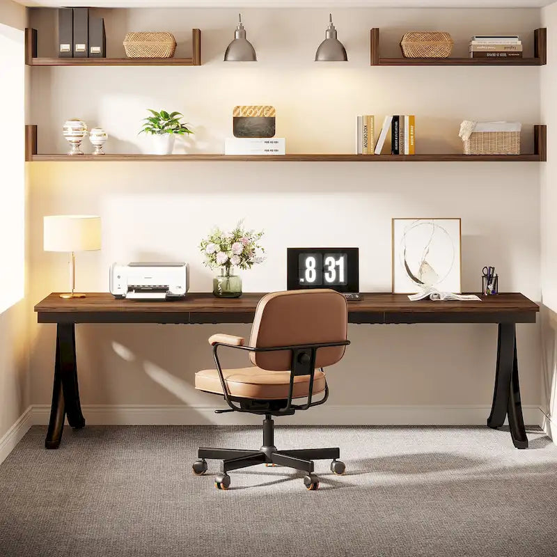 78-Inch Large Rectangular Computer Desk for Home Office & Study Room