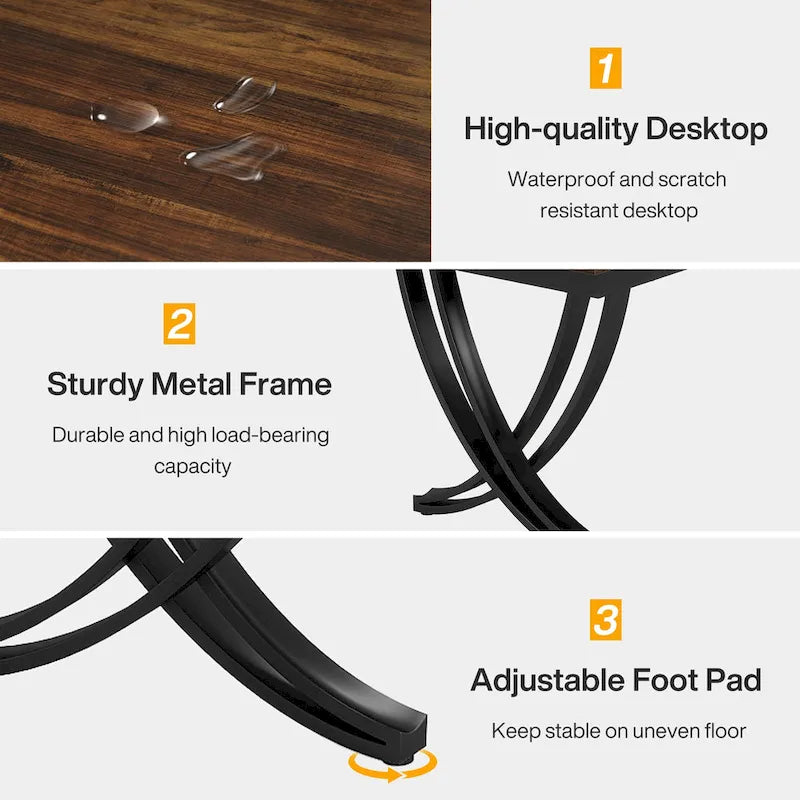 78-Inch Large Rectangular Computer Desk for Home Office & Study Room