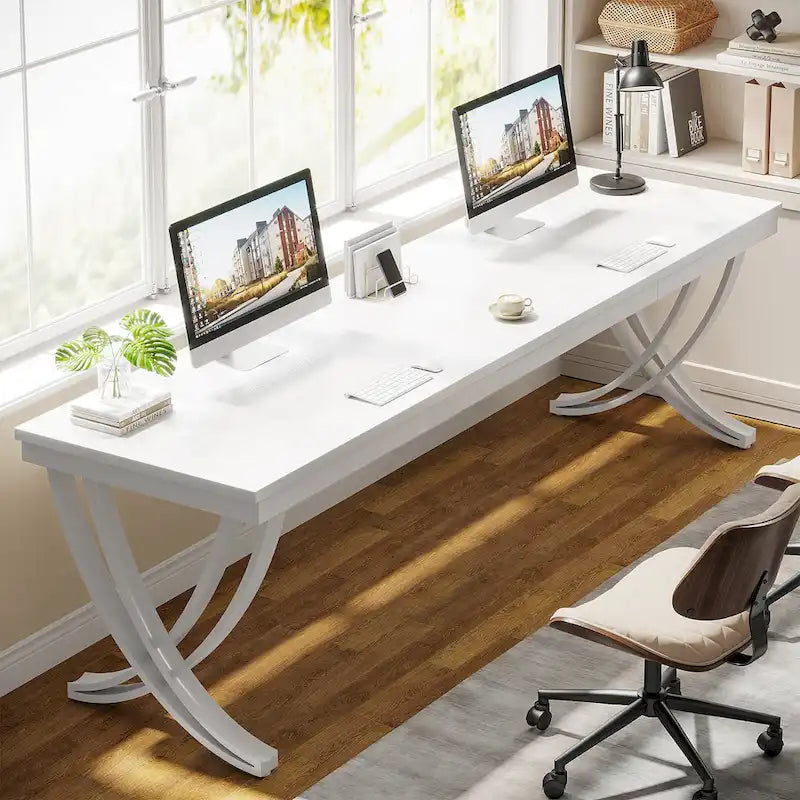 78-Inch Large Rectangular Computer Desk for Home Office & Study Room