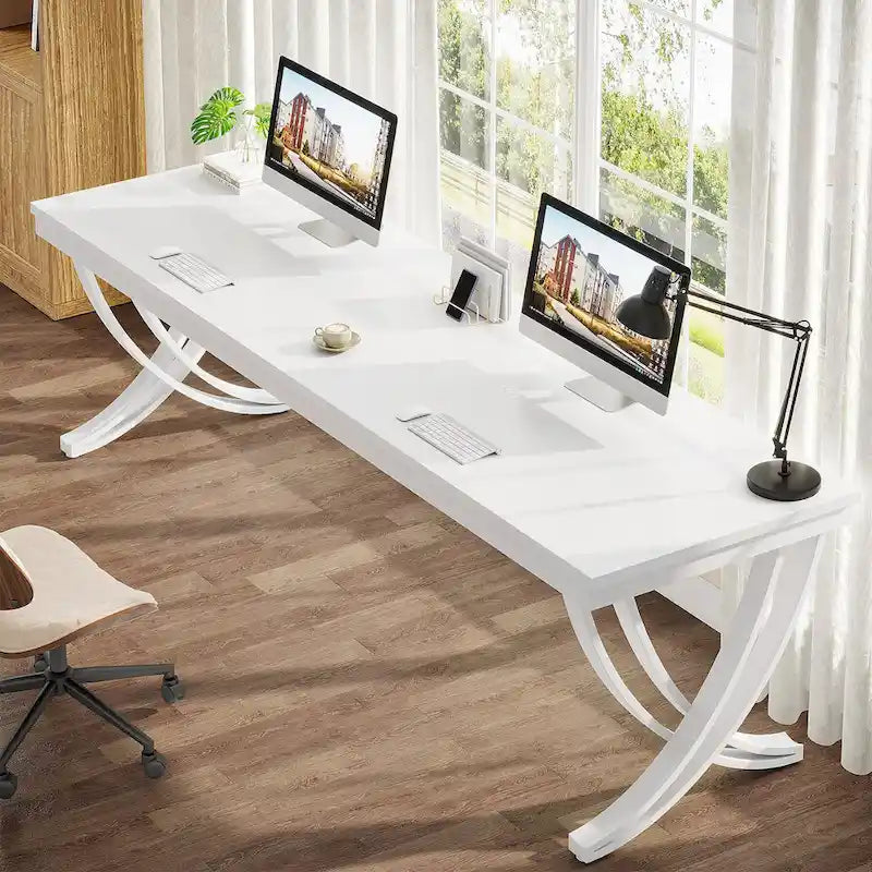 78-Inch Large Rectangular Computer Desk for Home Office & Study Room