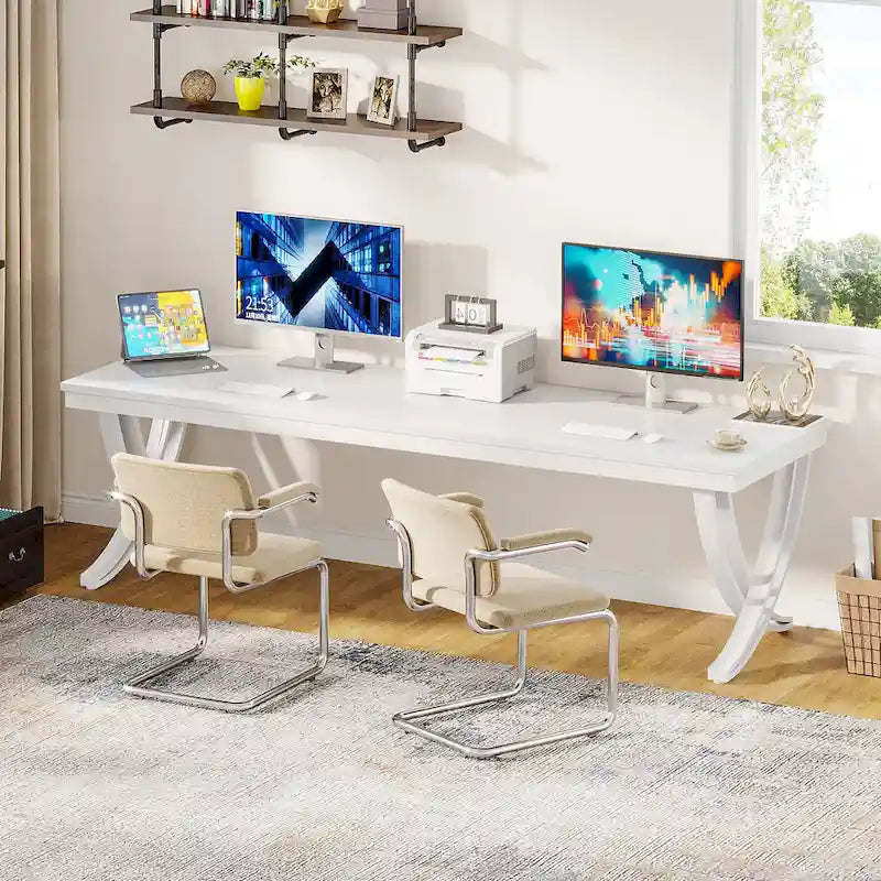 78-Inch Large Rectangular Computer Desk for Home Office & Study Room