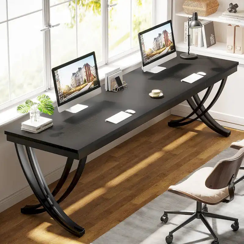 78-Inch Large Rectangular Computer Desk for Home Office & Study Room