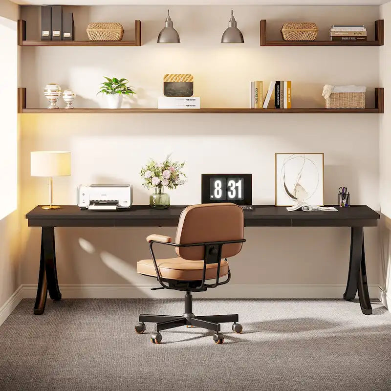 78-Inch Large Rectangular Computer Desk for Home Office & Study Room