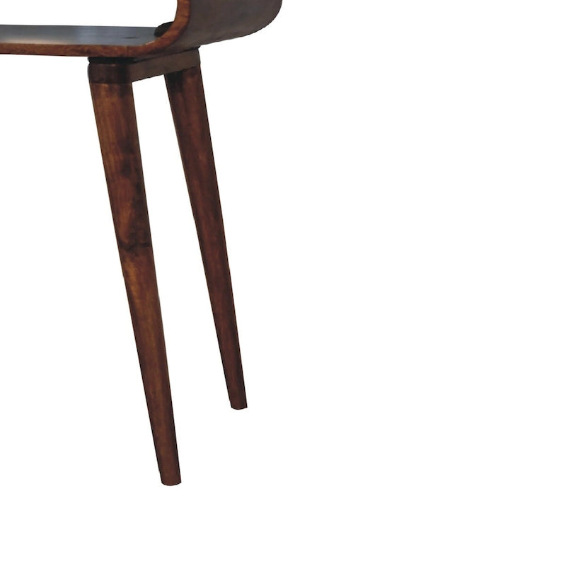 Solid Mango Wood Nordic-Style Console Table with Rounded Edges