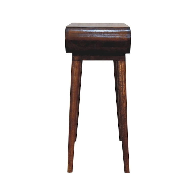 Solid Mango Wood Nordic-Style Console Table with Rounded Edges